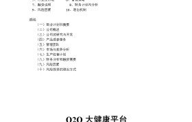 关于o2o创业项目计划书的信息