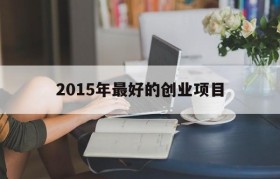 2015年最好的创业项目(2015年有什么创业好项目)