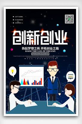 创业知识海报排版(创新创业的创意的海报)